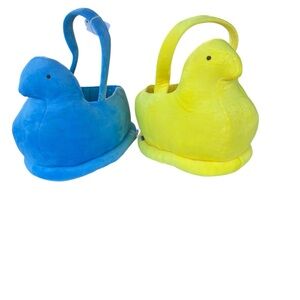 Blue and Yellow Plush Chick Baskets
